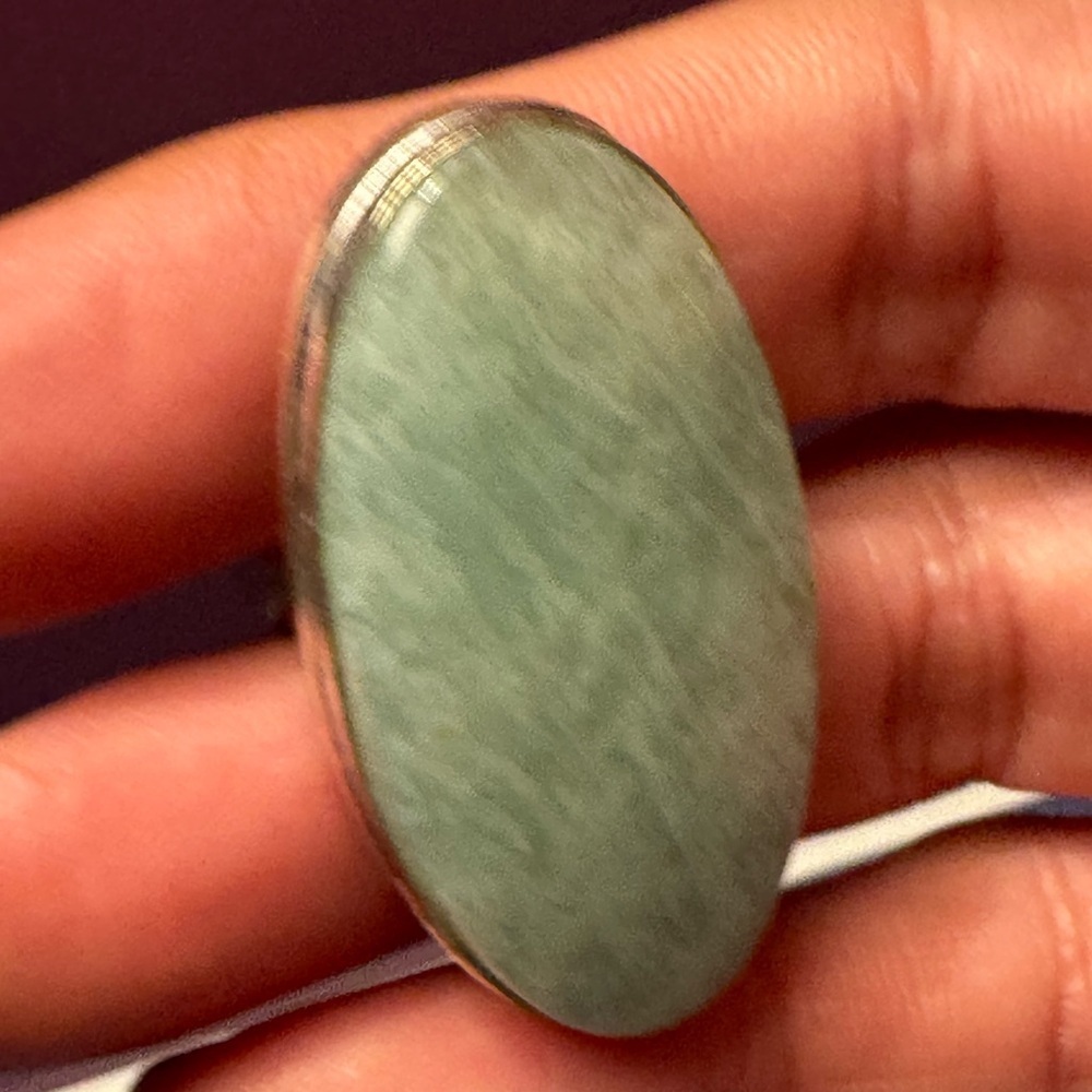 Amazonite 925 Silver Plated Handmade Ring US 5.5